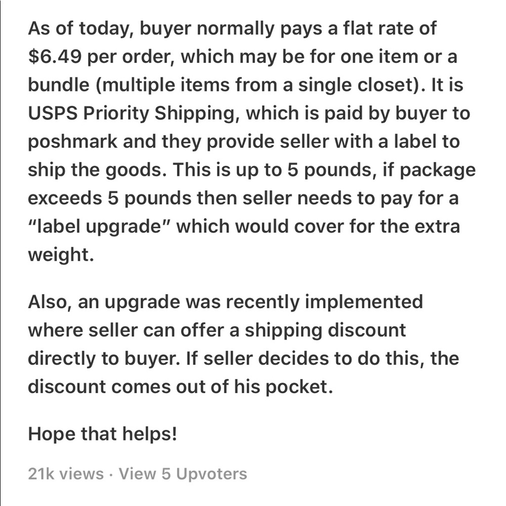 Buyer should pay Flat rate